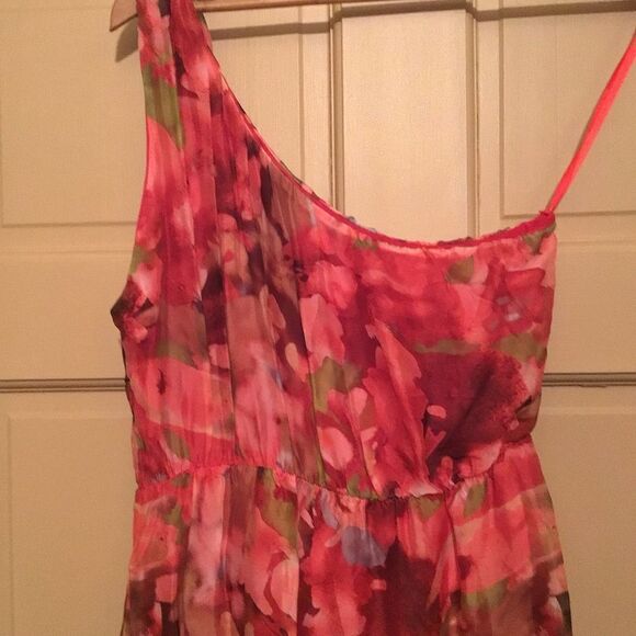 LARA G Guidotti Airy Silk Blend One Shoulder Fairy Floral One-Shoulder Dress - Picture 3 of 6